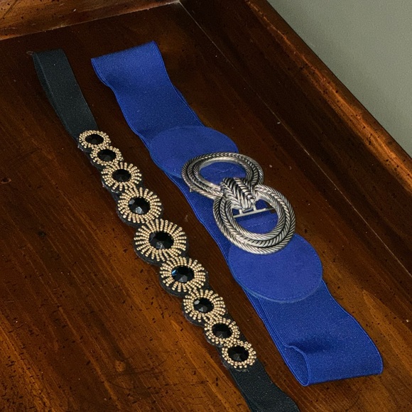 Elegant Blue and Black Women's Belts - Picture 2 of 12
